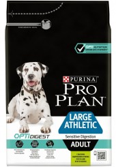 Pro Plan OptiDigest Large Athletic Adult сухой корм для взрослых собак крупных пород с чувствительным пищеварением с ягненком и рисом 3 кг. 